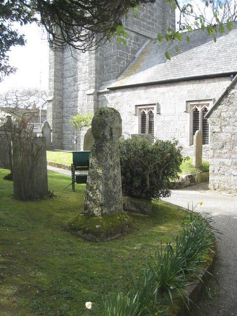 Ancient cross in St Stephen churchyard A Pre-Conquest cross head set on a C19 shaft.