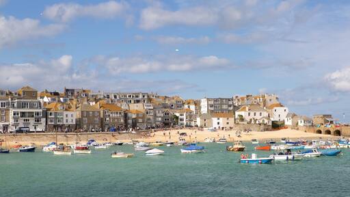 St Ives showing boating, a bay or harbor and a coastal town