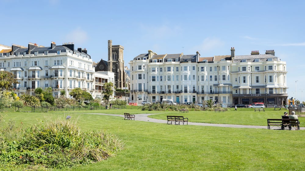 Hastings, united kingdom, 24, August 2022 Warrior Square Gardens, St Leonards-on-Sea, Hastings