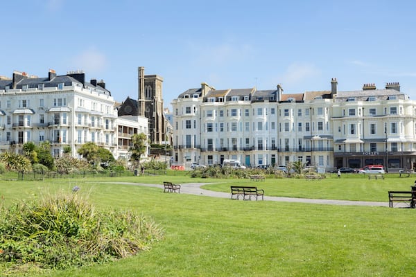Hastings, united kingdom, 24, August 2022 Warrior Square Gardens, St Leonards-on-Sea, Hastings