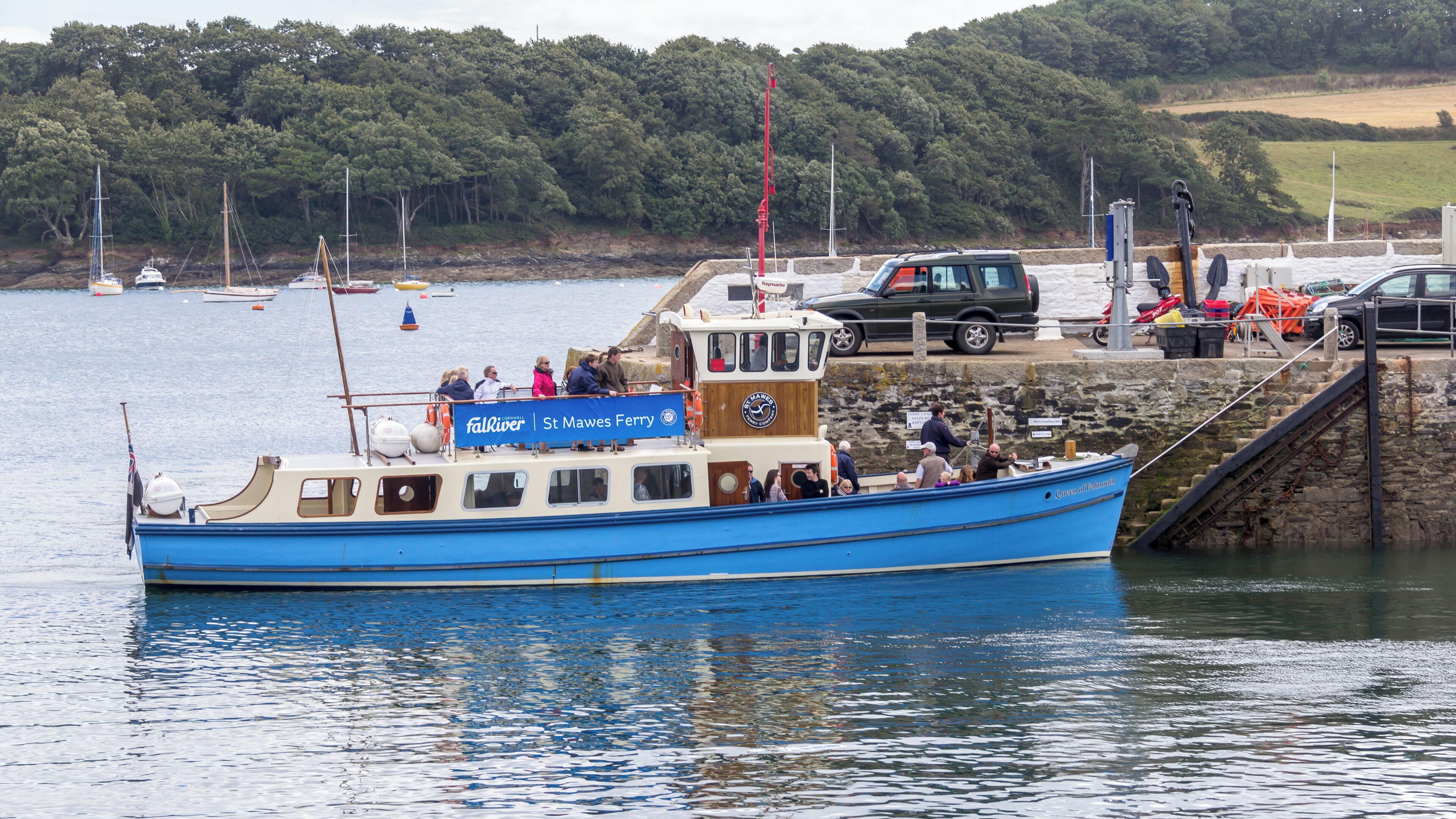 St Mawes Quay, ferry boat Queen of Falmouth