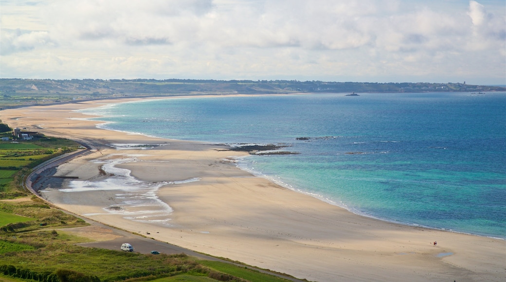 St Ouen featuring a sandy beach, general coastal views and landscape views
