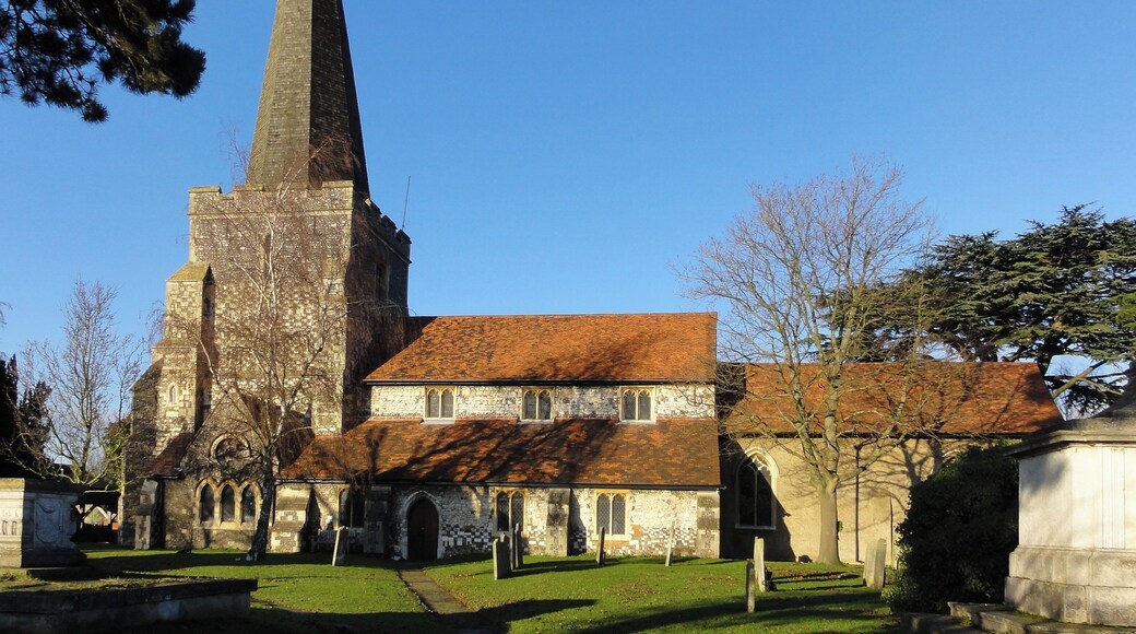 Parish church of St Mary the Virgin, Stanwell, Middlesex, seen from the south