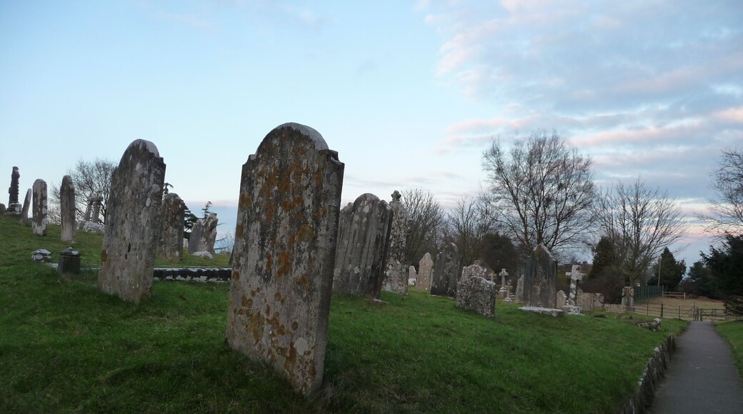 Studland : St Nicholas Churchyard Gravestones in the churchyard of Saint Nicholas.