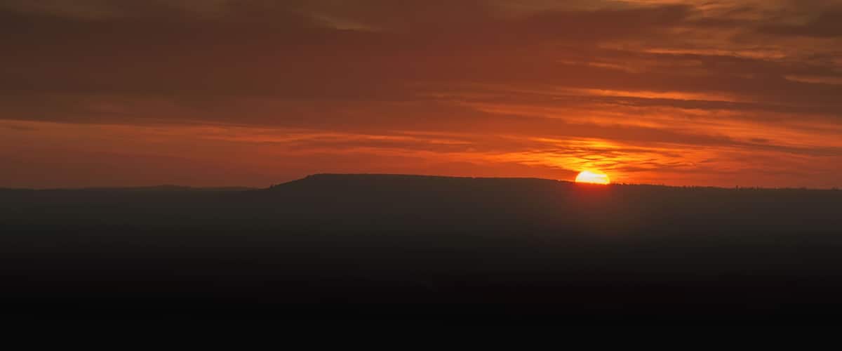 Sunset near to Cranleigh, UK. Photo by Bela Bleier photography.