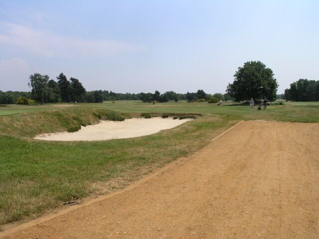 Bunker on Golfcourse. This golf course is near Walton on the Hill