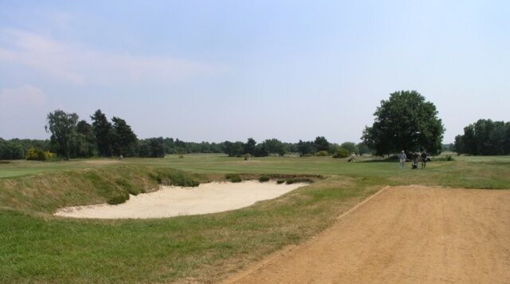 Bunker on Golfcourse. This golf course is near Walton on the Hill
