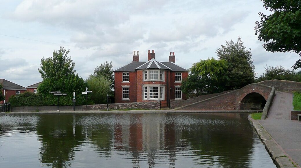 Fazeley Junction and Tollhouse, Staffordshire This shows the junction where the Birmingham and Fazeley Canal meets the Coventry Canal. Here the Coventry Canal goes to the right through Tamworth, Atherstone, Nuneaton, Bedworth to Coventry, 27 miles. The Birmingham and Fazeley Canal (completed in 1789) continues to the left along a course that the Coventry Canal Company planned but failed to build due to financial problems. This meets the Trent and Mersey Canal eleven miles away at Fradley Junction.