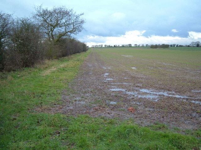 Hogs Hill View across muddy field