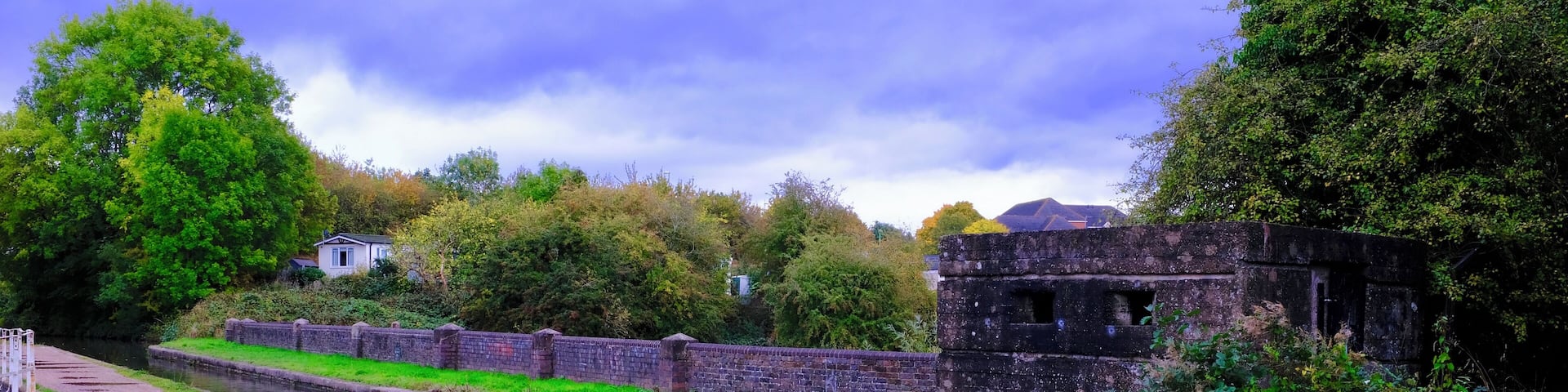 Walked along the canal to see a 1940 Pillbox on the side of the canal