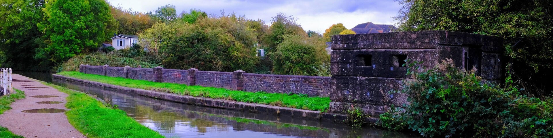 Walked along the canal to see a 1940 Pillbox on the side of the canal