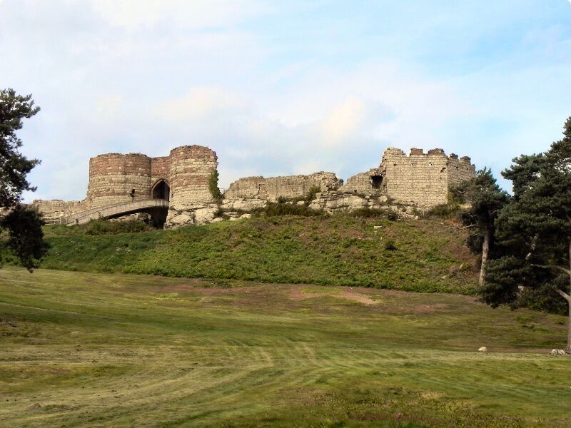 Beeston Castle, near to Beeston, Cheshire, Great Britain. The Inner Gatehouse and Inner Curtain Wall.