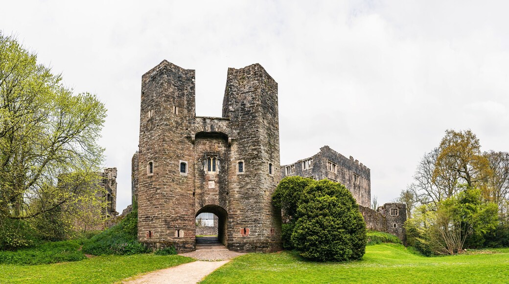 Panorama of Berry Pomeroy Castle, Totnes Devon, England