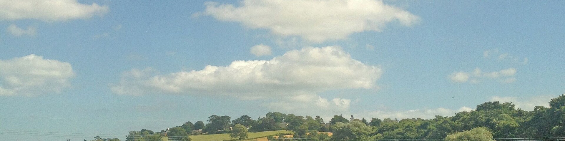 through the train window with a smartphone