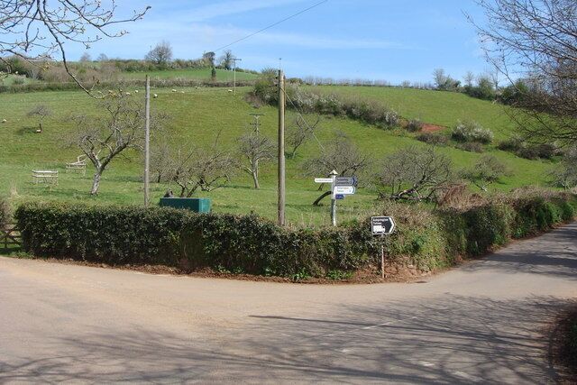 Road junction by Bow Bridge