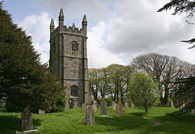 Stithians Church. The Church of St Stithian in the village of the same name.