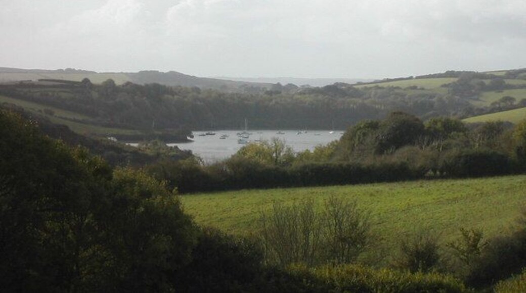 The Percuil river from Lanhay A view of the Percuil river from the public footpath near the hamlet of Lanhay.