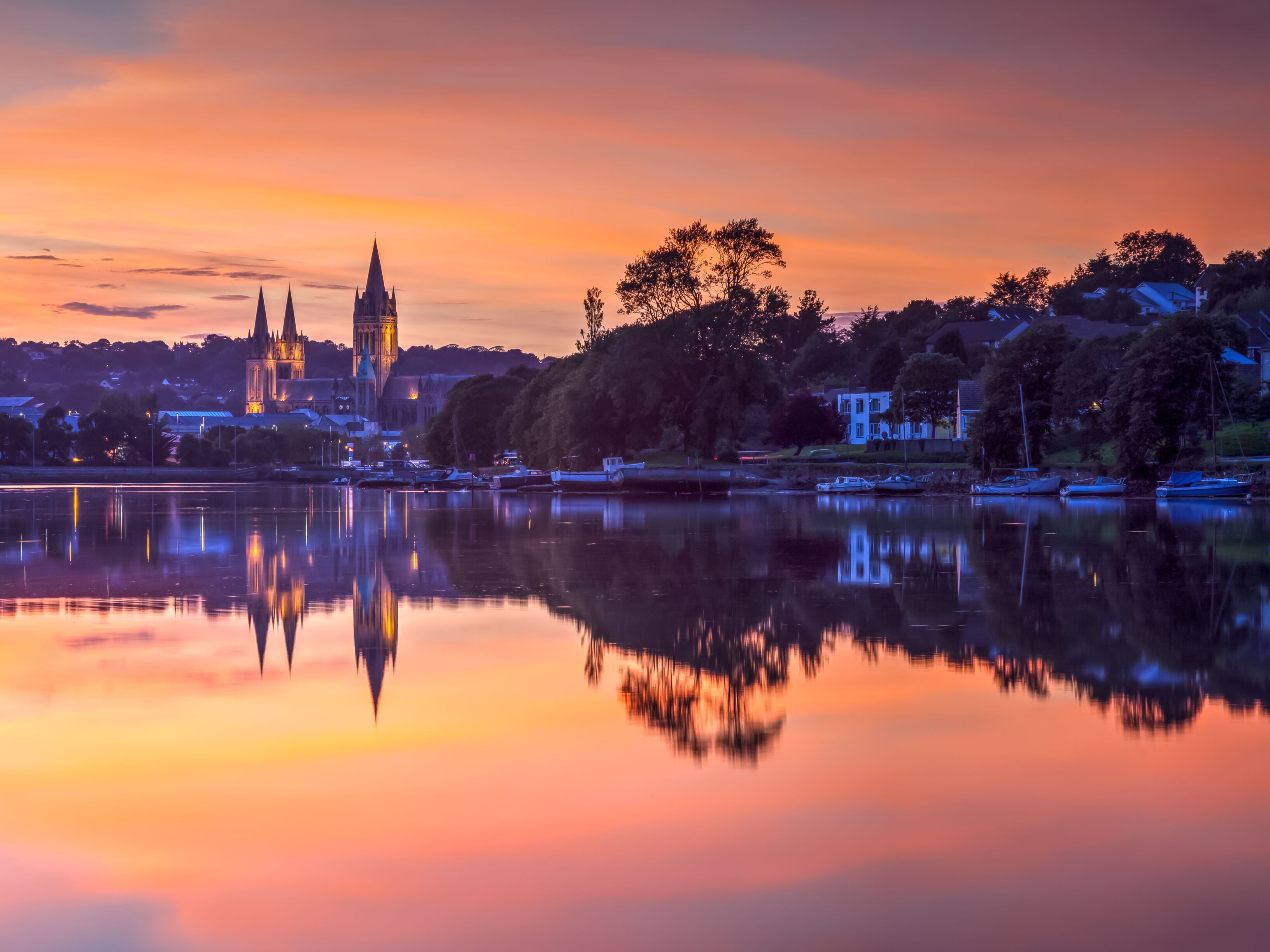 Truro Cornwall England Sunset