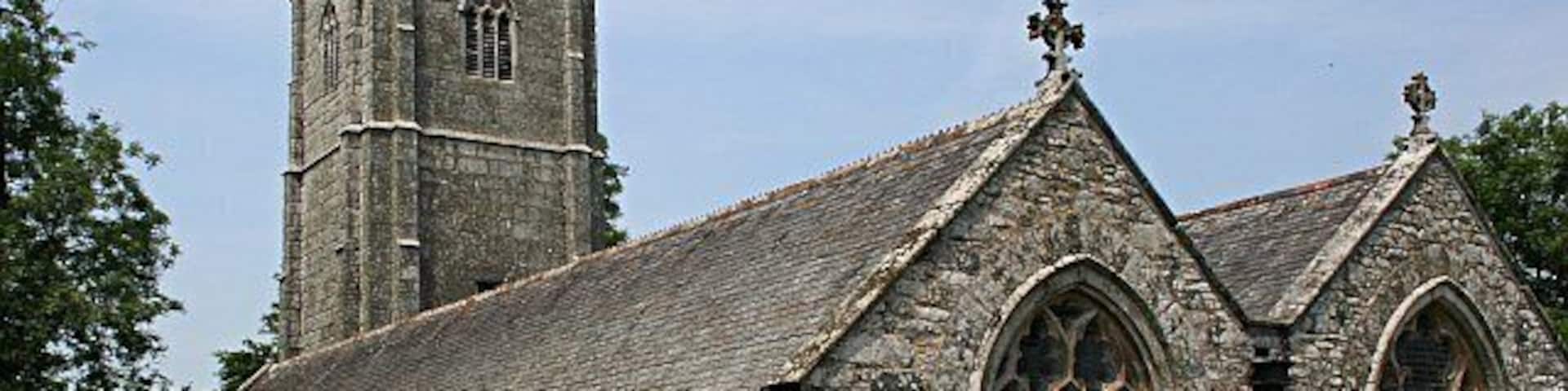 Ladock Church. First dedicated in 1268 this church underwent its last major restoration in 1864.