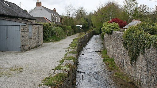 The River Kennall near Foundry, Stithians. This area of Stithians village is known as Foundry, a term which probably implies there was some degree of industrial activity in the past. The water from this river would very likely have powered it.