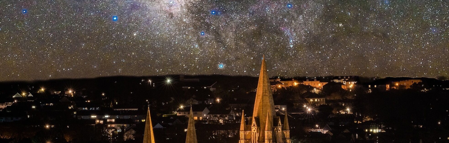 The iconic Truro Cathedral, Britains youngest Cathedral. To get a shot as per my post, park at Truro football ground, cross over the main road and there will be a small wall with a path leading through a grassed area. This shot was taken from on top of this wall.