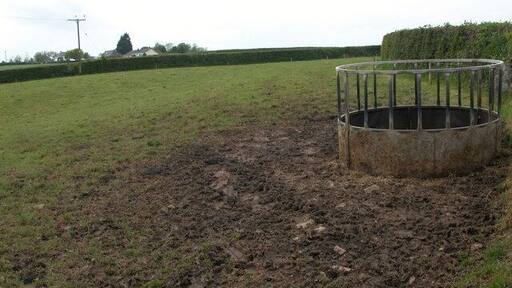 Cattle feeder near Bircham Farm.