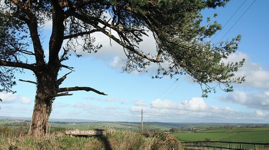 Romansleigh: by the entrance to Lower Kingstree On the lane between Highridge and Garland Cross, looking east-north-east
