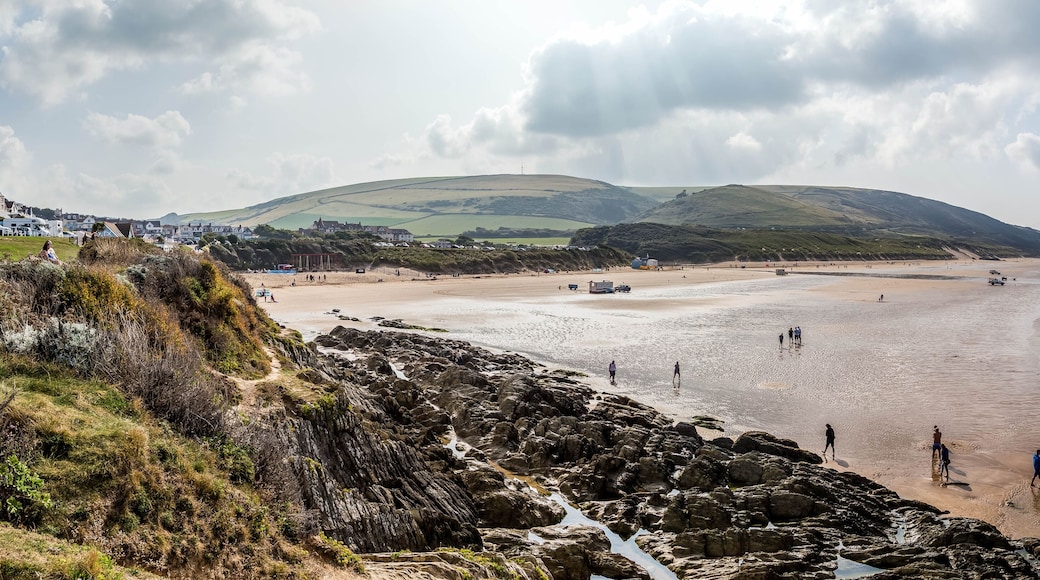 Panorama of Woolacombe Beach in North Devon on a Summers Day