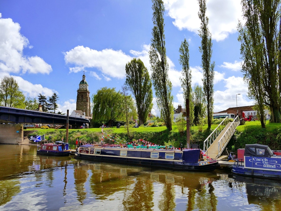 Upton from the river.