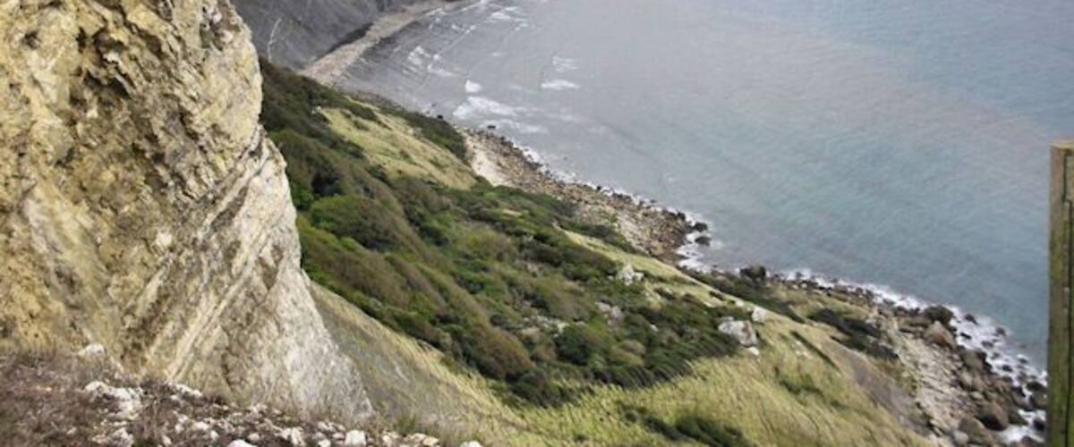 Brandy Bay The coast from Gad Cliff.