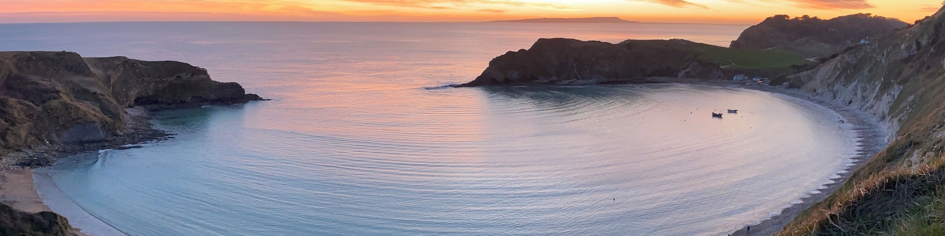 Sunset from half way up the cliff just above the Cove.