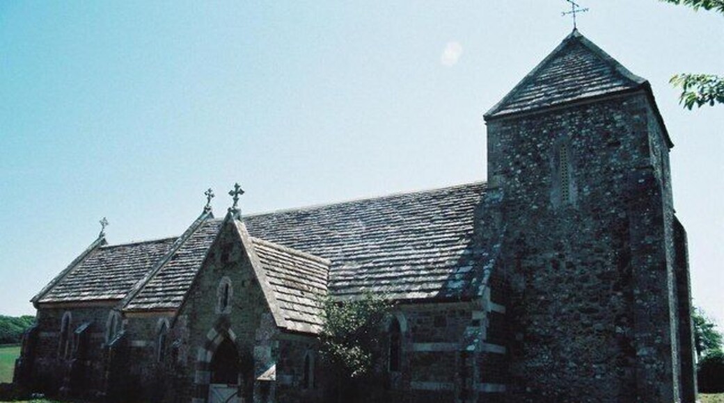 Holy Rood parish church, Coombe Keynes, Dorset, seen from the northwest