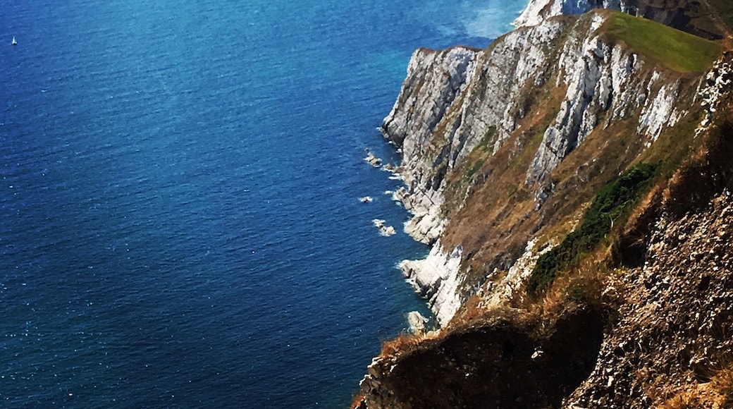 You might have to take a short hike to get here, but the views of the Jurassic Coast are more than worth the effort