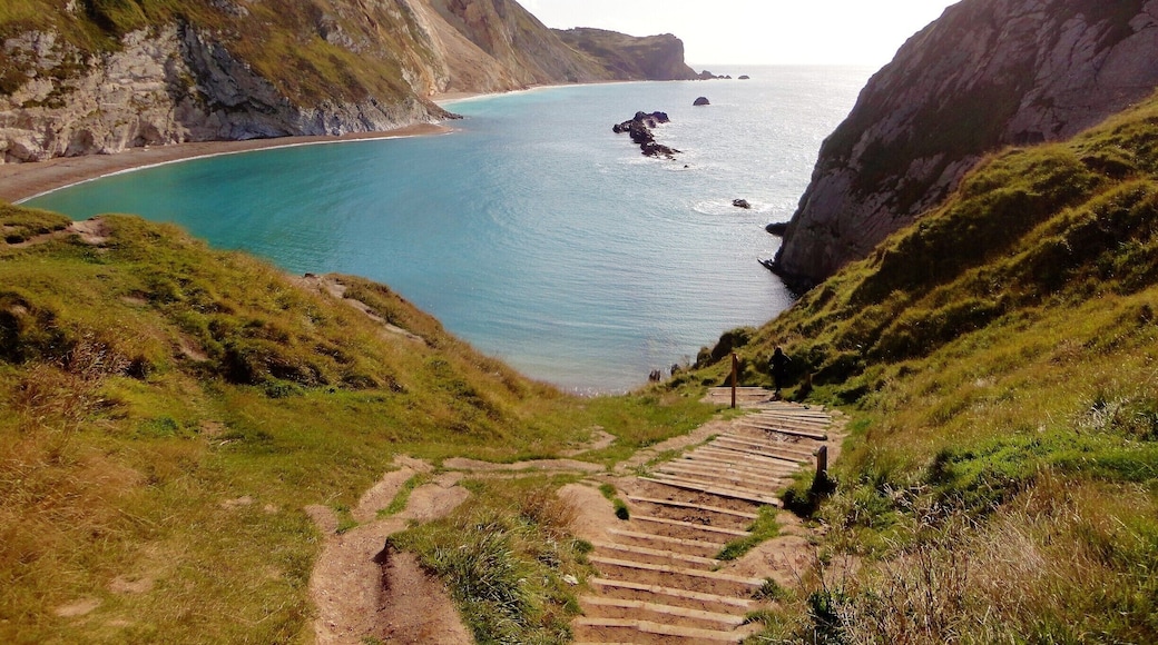 Nice place to sit, relax and contemplate...at the #ManofWar #Beach #Lulworth #Dorset
#lifeatexpedia #beachbound #Waterlust #Blue #Green #GoldenHour #Parks #aboveitall