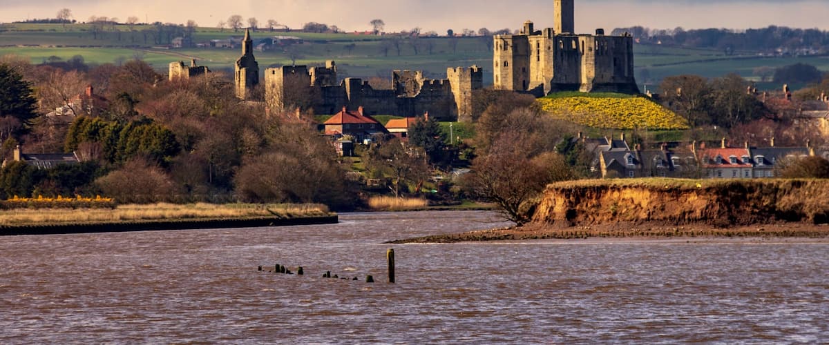 Warkworth Castle taken the Lifeboat Station, Amble By the Sea