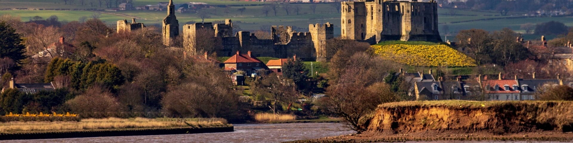 Warkworth Castle taken the Lifeboat Station, Amble By the Sea