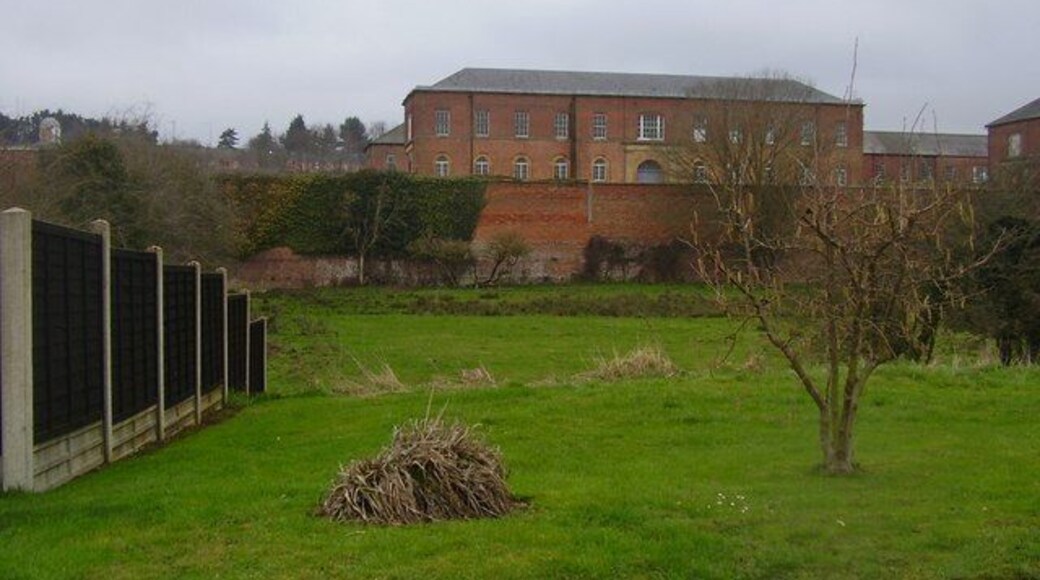 Weedon Barracks. Looking from Brookside in Lower Weedon.