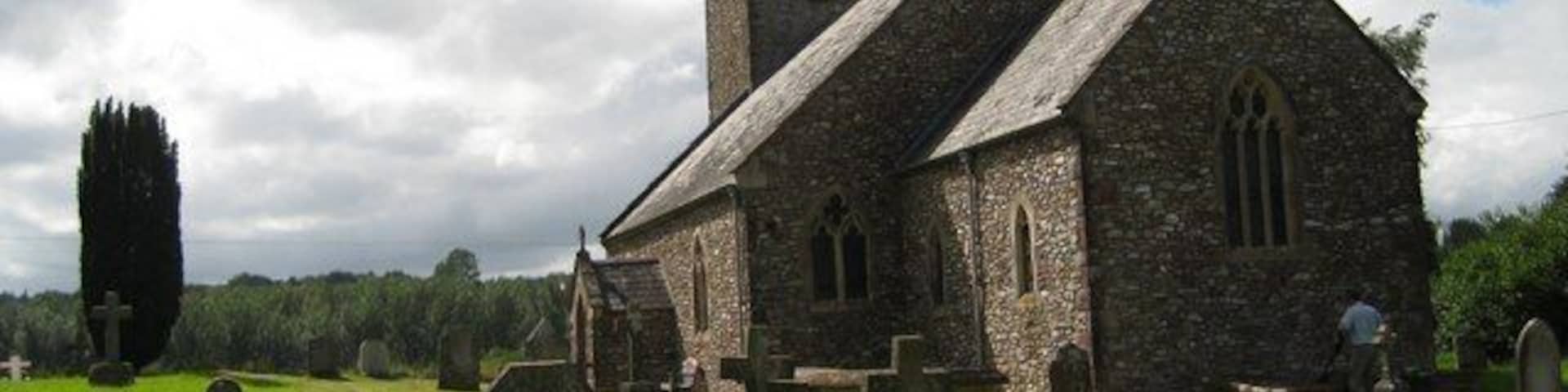 The Church, Sampford Arundel. The church clock had stopped!