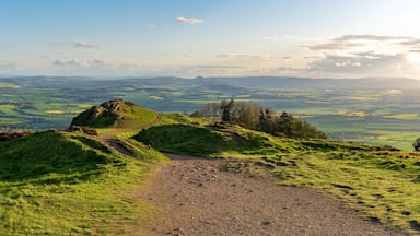 View from the Wrekin, near Telford, Shropshire, England, UK - looking south over Little Hill towards Eyton