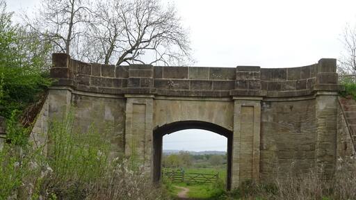 This fine ashlar arch carried the canal over the drive to Nynehead Court.