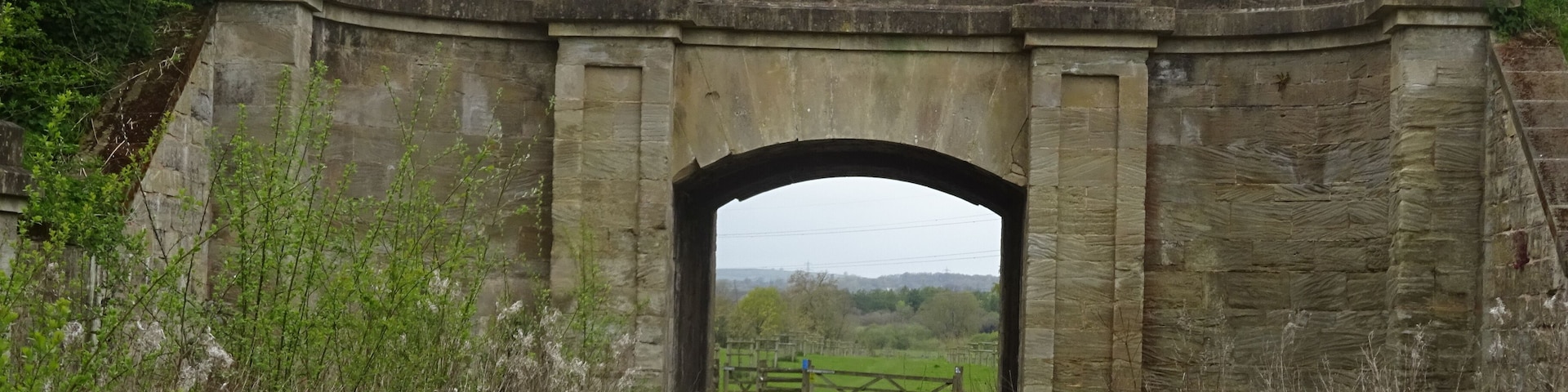 This fine ashlar arch carried the canal over the drive to Nynehead Court.