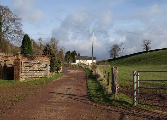 Keeper's Cottage, Bindon Looking along the line of footpath WG6/3 from close to Bindon Farm.