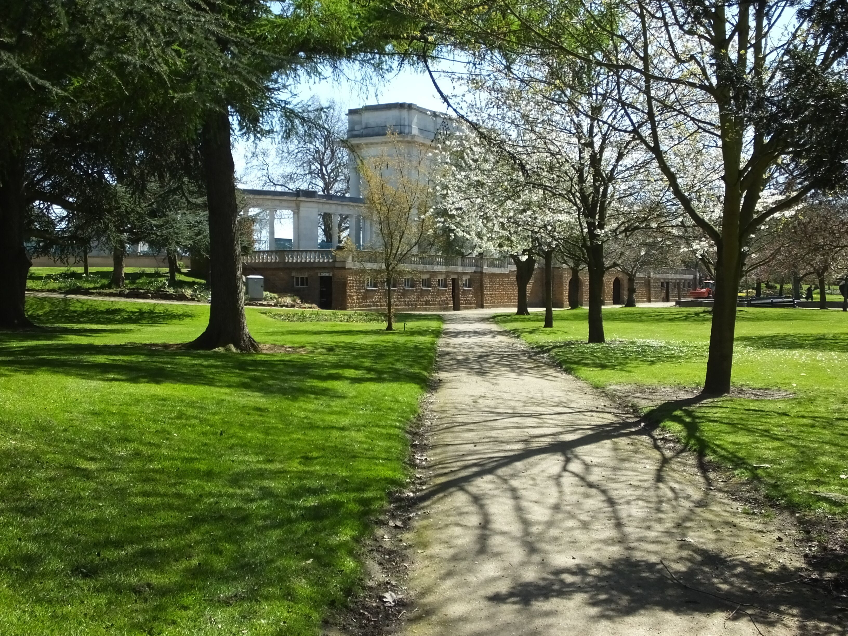 The City War Memorial, Nottingham is the main War Memorial for the City of Nottingham. It is located in the Meadows It was designed by T. Wallis Gordon, Nottingham City Engineer and Surveyor. The foundation stone was laid 1 August 1923. To the east is the River Trent, and to the west the Memorial Gardens with fountains and a statue of Queen Victoria.