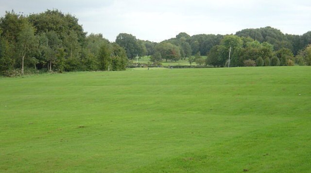 9th hole fairway Edwalton Golf Course - developed on the former village fields, many of the fairways cross ancient ridge-and-furrow.