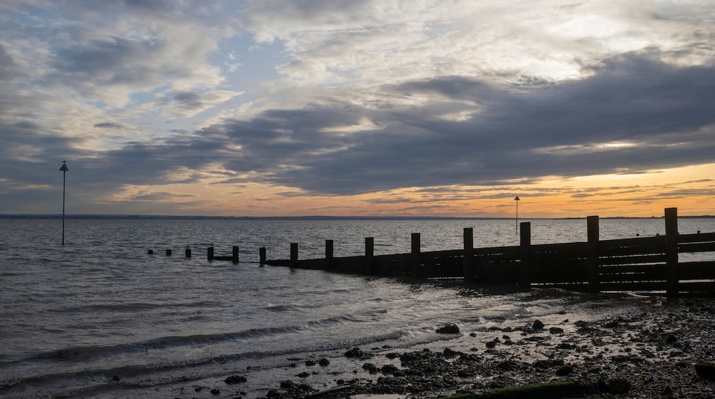 Winter sunset at Westcliff-on-Sea, Essex, England, United Kingdom