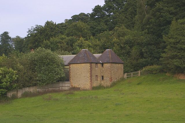 Former oast houses in Moorhouse Road These unusual square oast houses are in a group of buildings surrounding Moorhouse Farm, just off the A25.