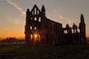Sunset in Whitby North Yorkshire looking through the abbey window as the sun went down.