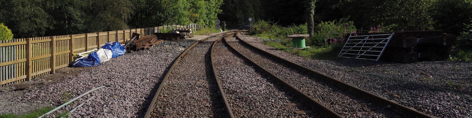 Glaisdale railway station on the Esk Valley Line, looking towards Whitby.