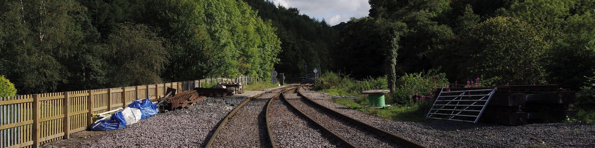 Glaisdale railway station on the Esk Valley Line, looking towards Whitby.