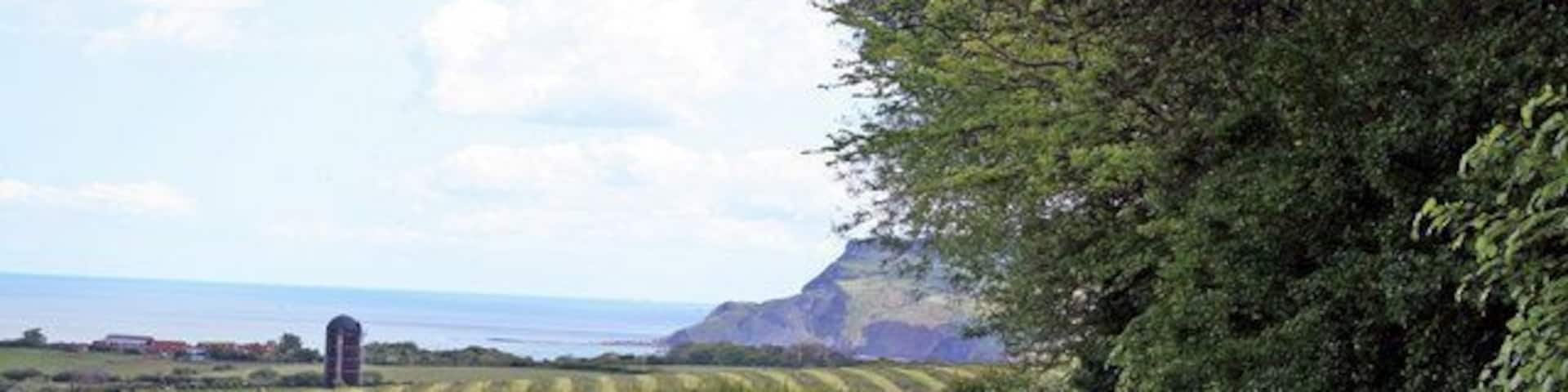 Looking to sea at Fylingthorpe The view from Sledgates to Ravenscar and the North Sea.
